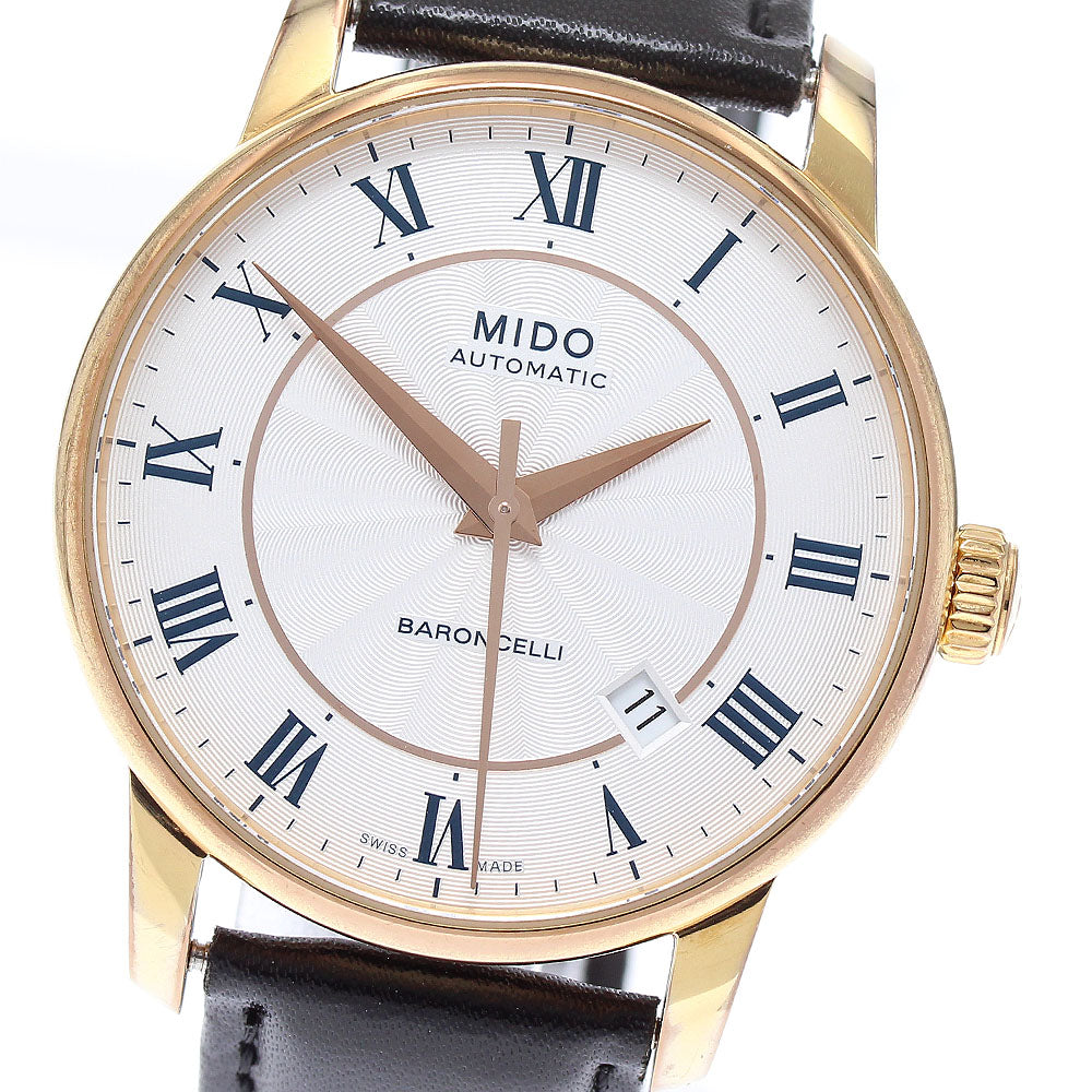 MIDO Baroncelli M86002218 Date Silver Dial Automatic Men's Watch_871557