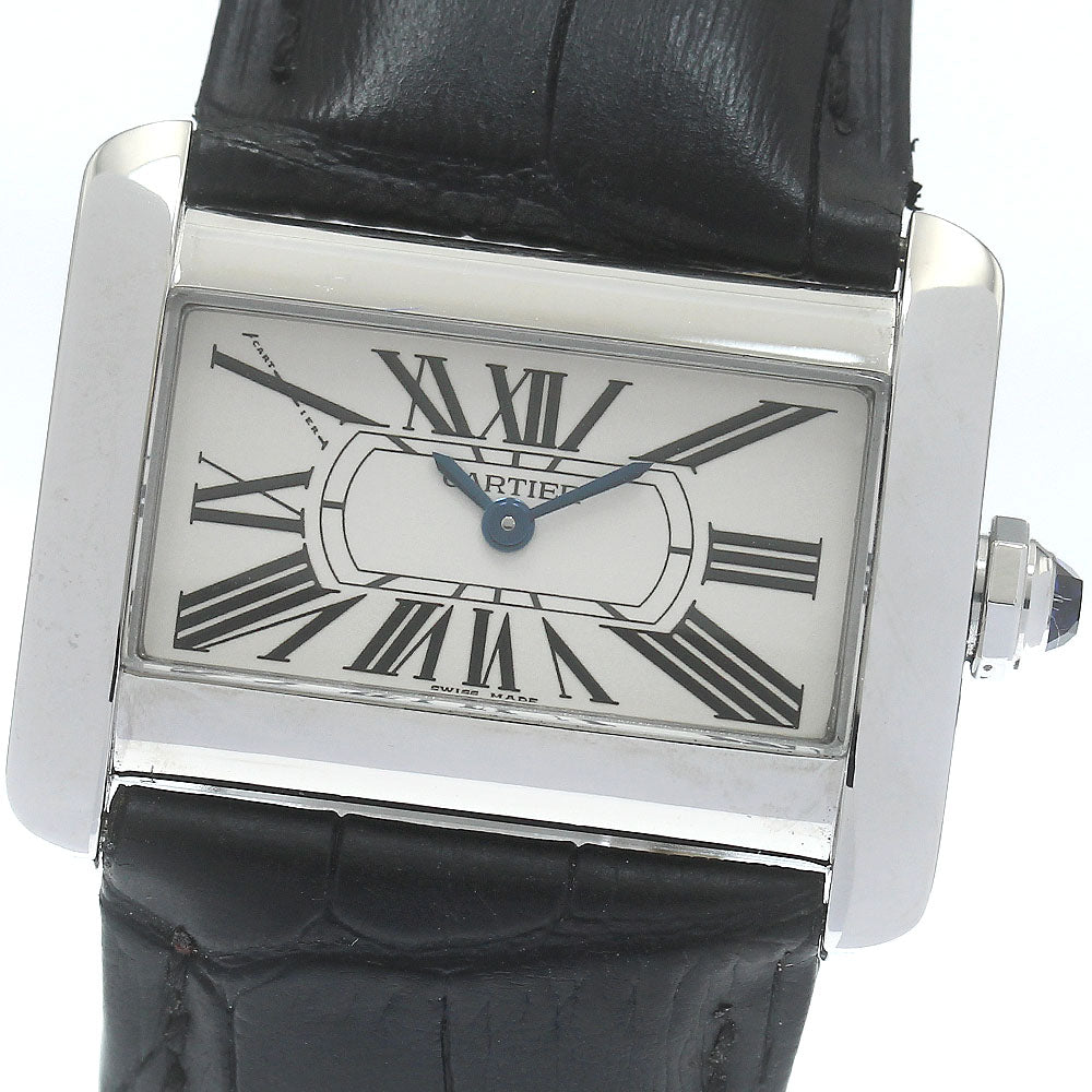 CARTIER Mini tank divan W6300255 beige Dial Quartz Ladies Watch_871565