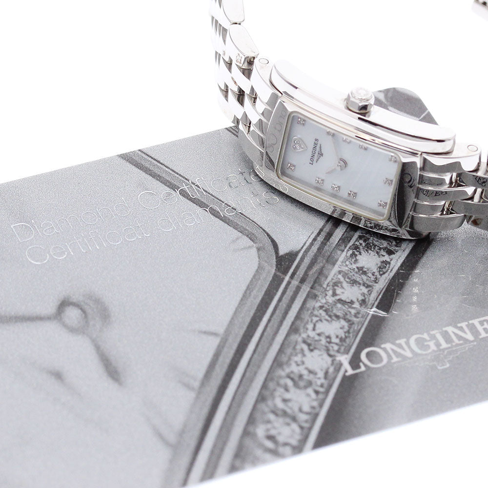 LONGINES Dolcevita L5.158.4 14PDiamond White shell Dial Quartz Ladies Watch_871572