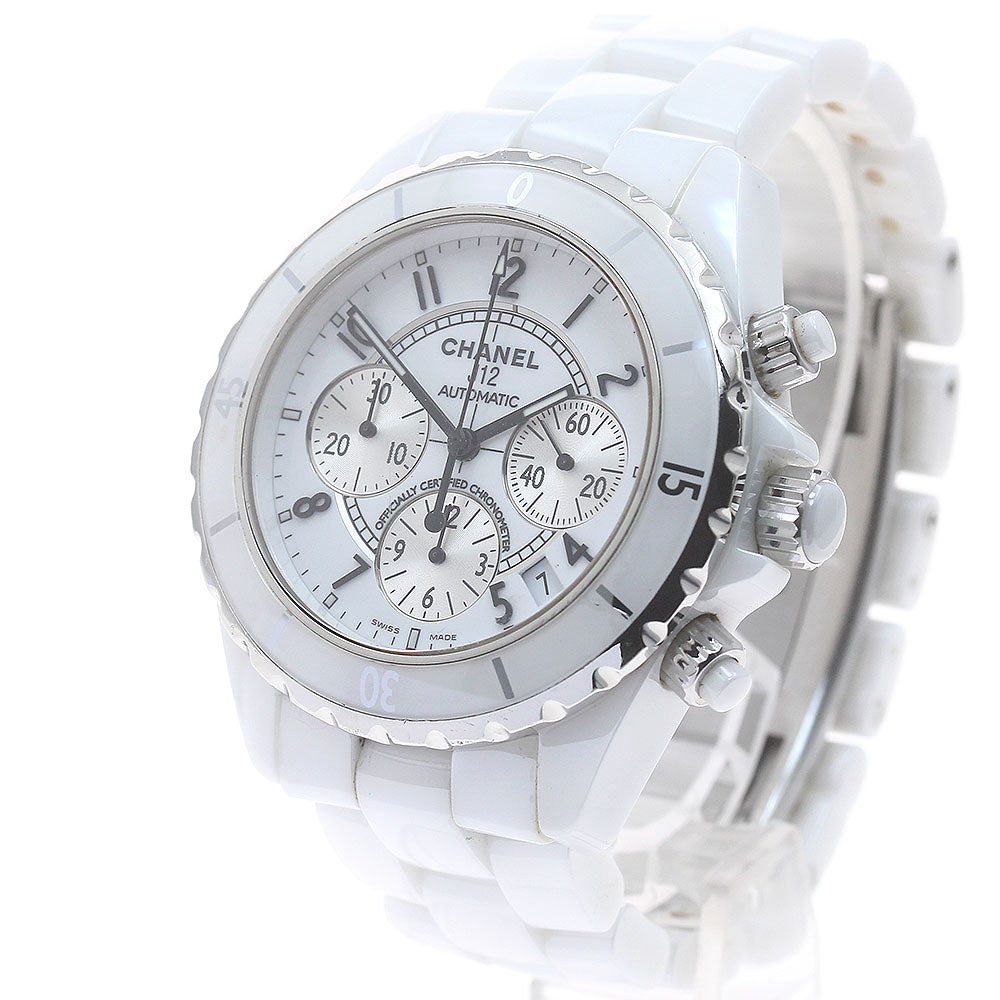 CHANEL J12 H1007 Date Chronograph White / Silver Dial Automatic Men's _871583