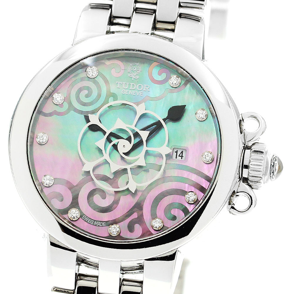 TUDOR Claire de Rose 35400 11P diamond Black shell Dial Automatic Ladies Watch_871591