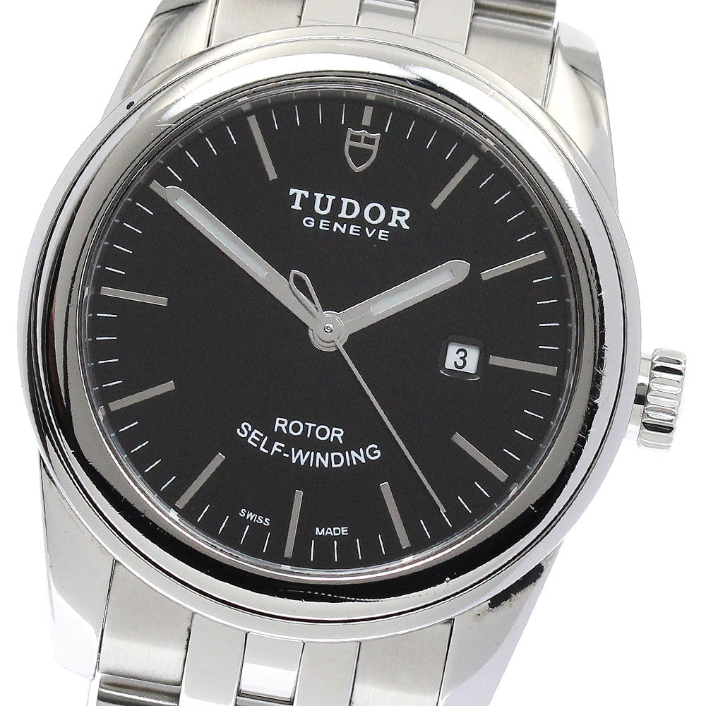 TUDOR Glamor date 53000 black Dial Automatic Boy's Watch_871596