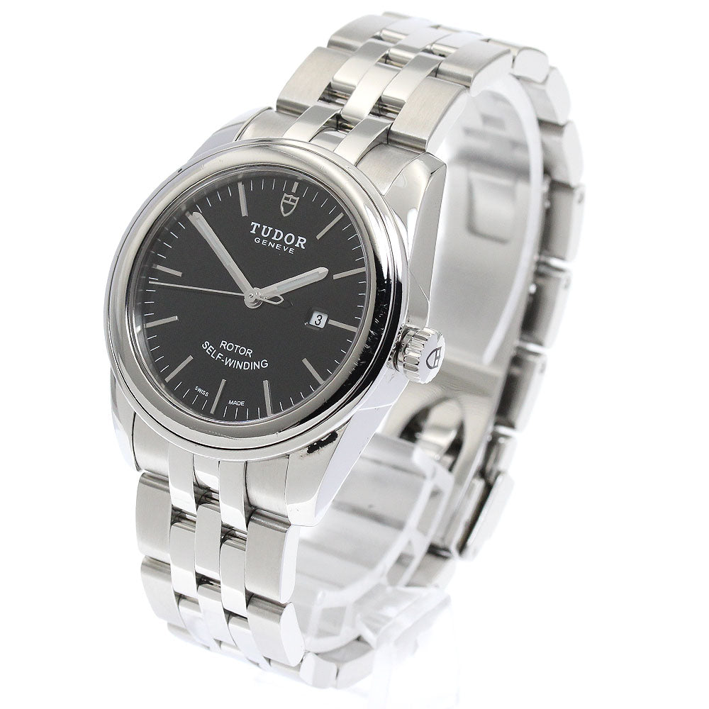 TUDOR Glamor date 53000 black Dial Automatic Boy's Watch_871596
