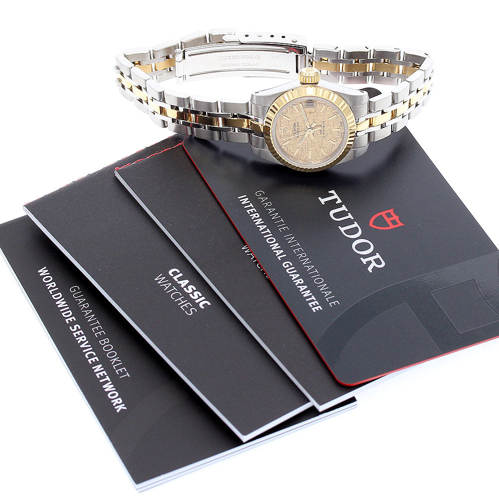 TUDOR Princess date 92513 YG bezel gold Dial Automatic Ladies Watch_871629