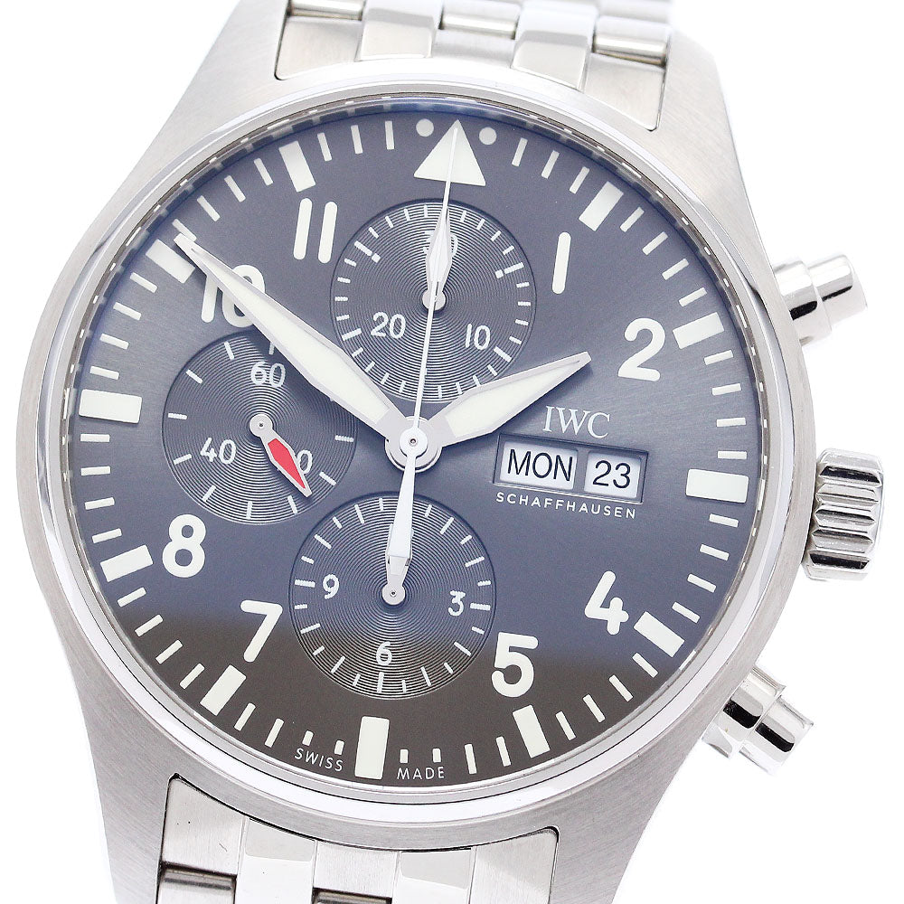 IWC SCHAFFHAUSEN Pilot watch IW377719 Chronograph day date AT Men's_871640