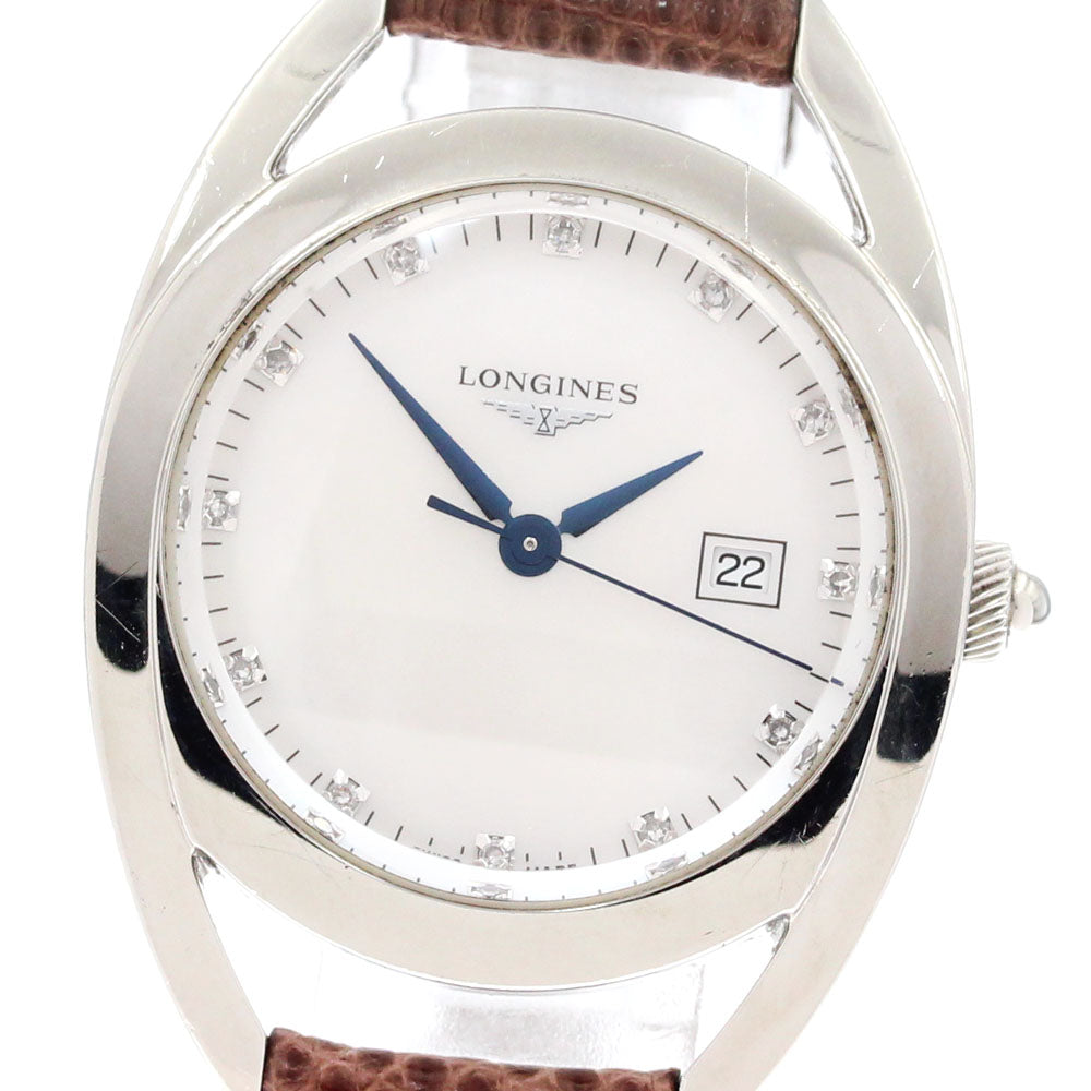 LONGINES Equestrian L6.137.4 12P diamond White shell Dial Quartz Ladies_871650