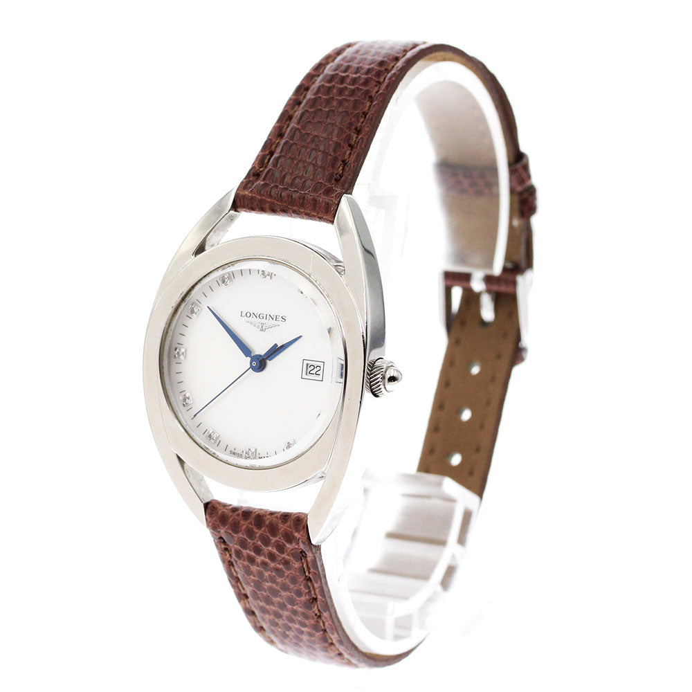 LONGINES Equestrian L6.137.4 12P diamond White shell Dial Quartz Ladies_871650