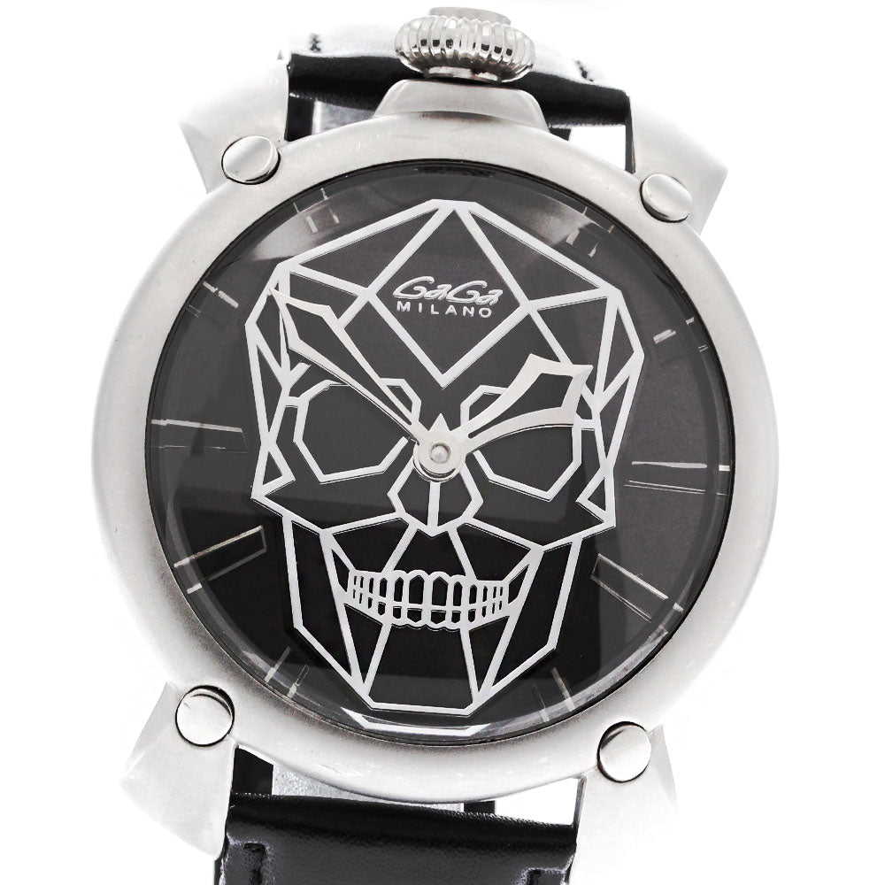 GaGa MILANO Manuale48 Bionic Skull 5069 black Dial Hand Winding Men's_871664