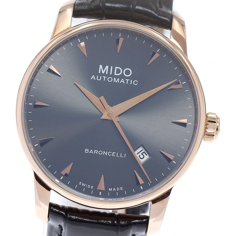 MIDO Baroncelli M86003134 Date Gray Dial Automatic Men's Watch_871672