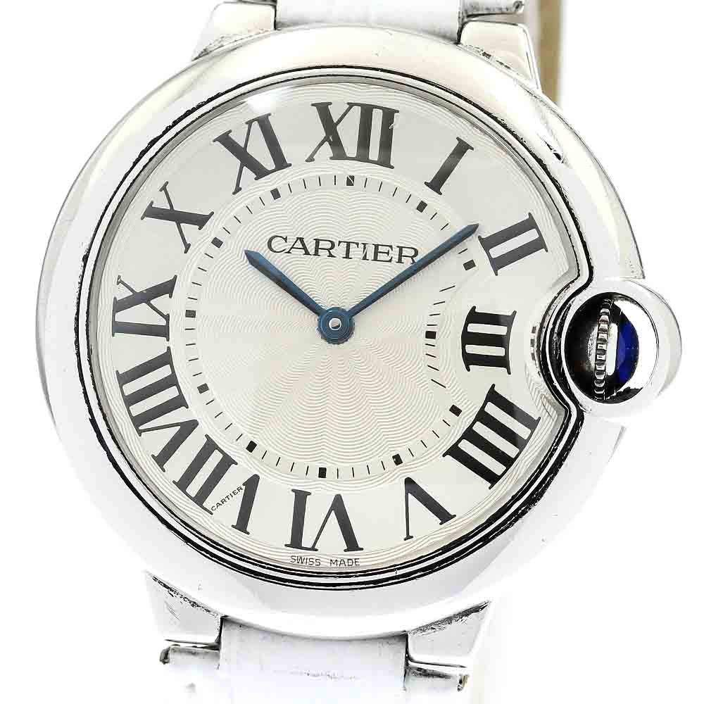 CARTIER Baron blue W6920087 Silver Dial Quartz Men's Watch_871690