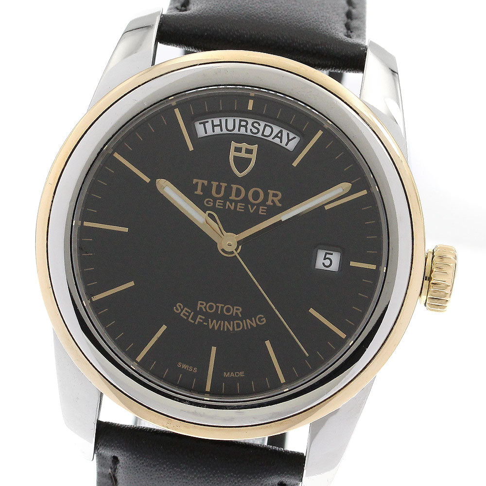 TUDOR Glamor Date Day 56003 black Dial Automatic Men's Watch_871691