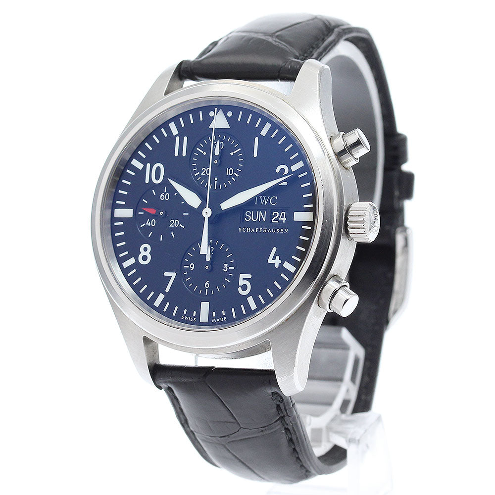 IWC SCHAFFHAUSEN Pilot watch IW371701 Chronograph day date black Dial Automatic Men's Watch_871705