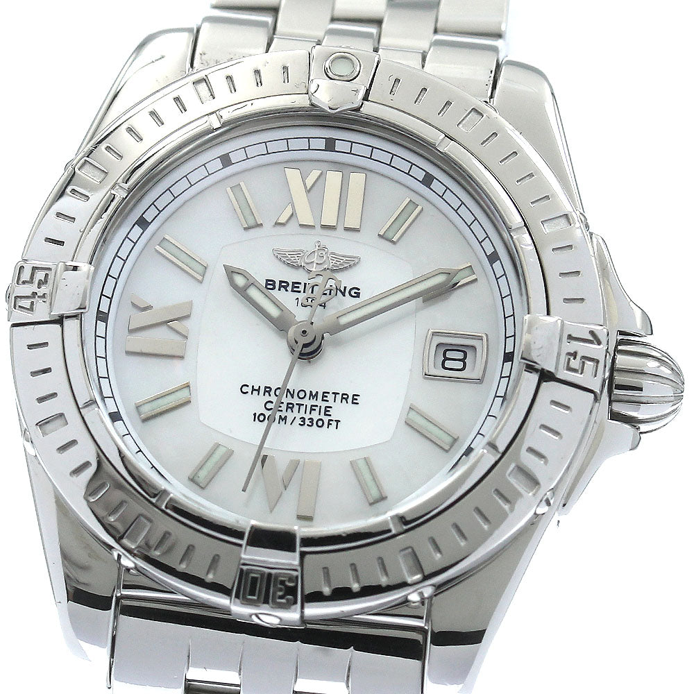 BREITLING Galactic 32 A71356 White shell Dial Quartz Ladies Watch_871709