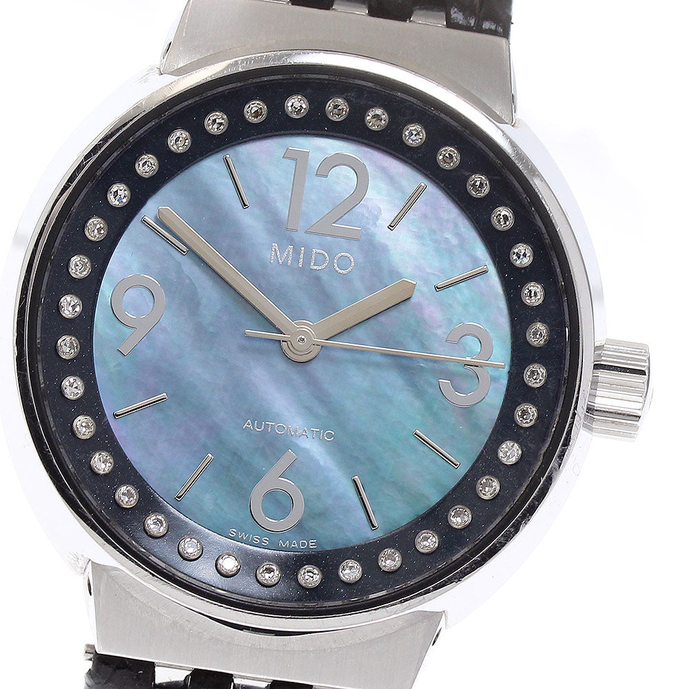 MIDO All dial M7340.4.38.4 Diamond bezel, shell dial Blue shell Dial Automatic Ladies Watch_871734