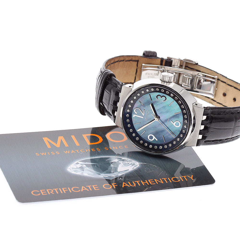 MIDO All dial M7340.4.38.4 Diamond bezel, shell dial Blue shell Dial Automatic Ladies Watch_871734