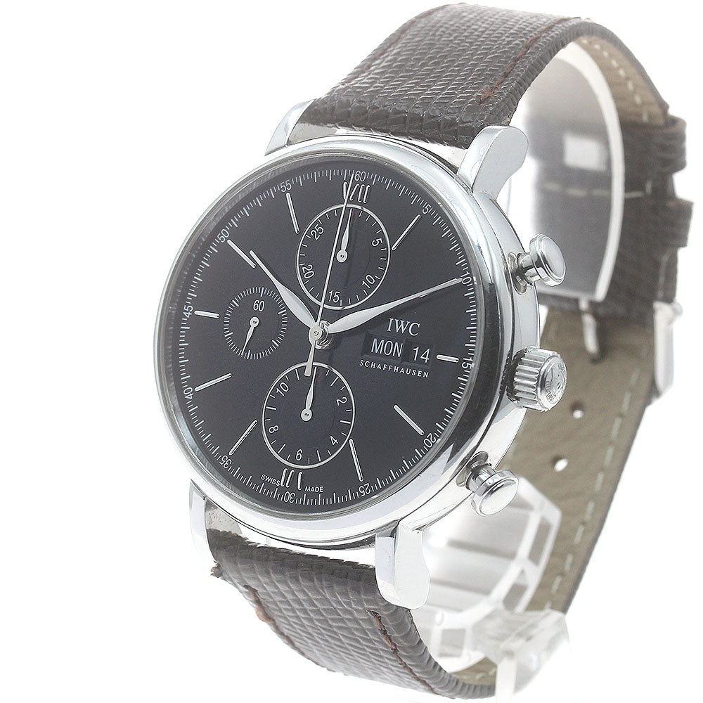 IWC SCHAFFHAUSEN Portofino IW391002 Chronograph day date black Dial Automatic Men's Watch_871749