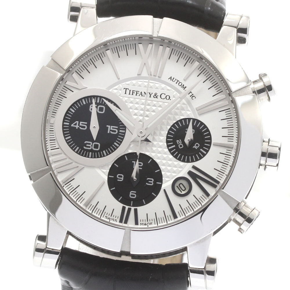 TIFFANY&Co. Atlas Gen Z1000.82.12A21A00A Date Chronograph Silver / Black Dial Automatic Men's Watch_871780