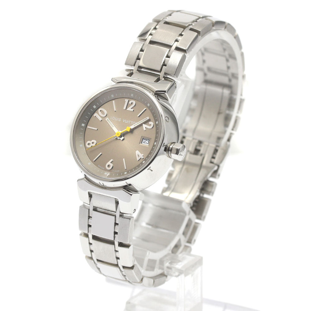 LOUIS VUITTON Tambour Q1212 Date beige Dial Quartz Ladies Watch_871784