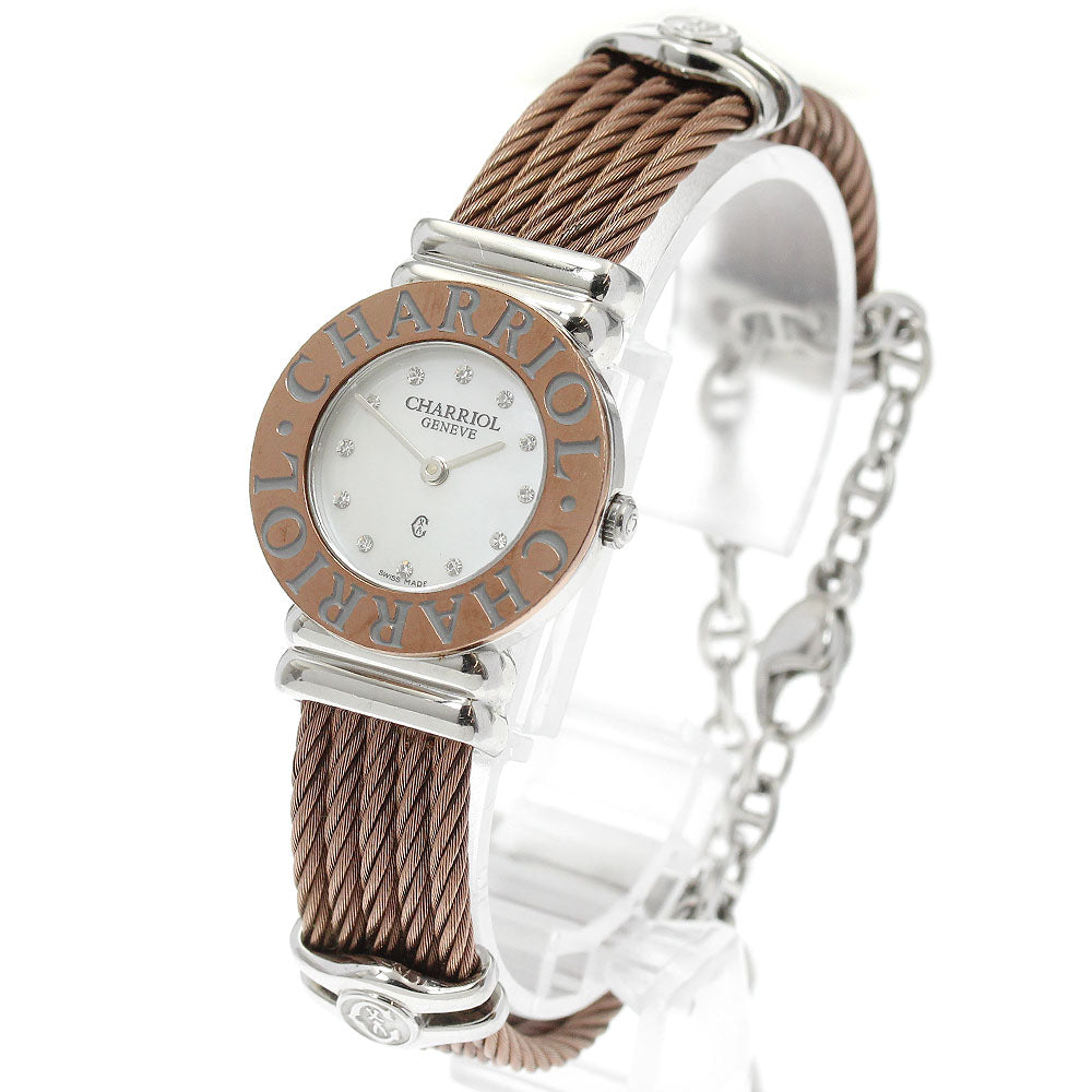 PHILIPPE CHARRIOL Saint Tropez 028/2 12P diamond Quartz Ladies Watch_871810