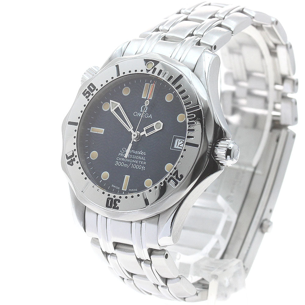 OMEGA Seamaster300 2552.80 Date Navy Dial Automatic Boy's Watch_871827