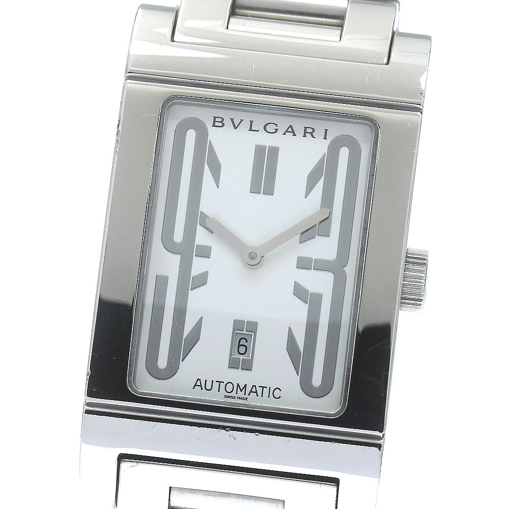 BVLGARI Rettangolo RT45S Date white Dial Automatic Men's Watch_871847