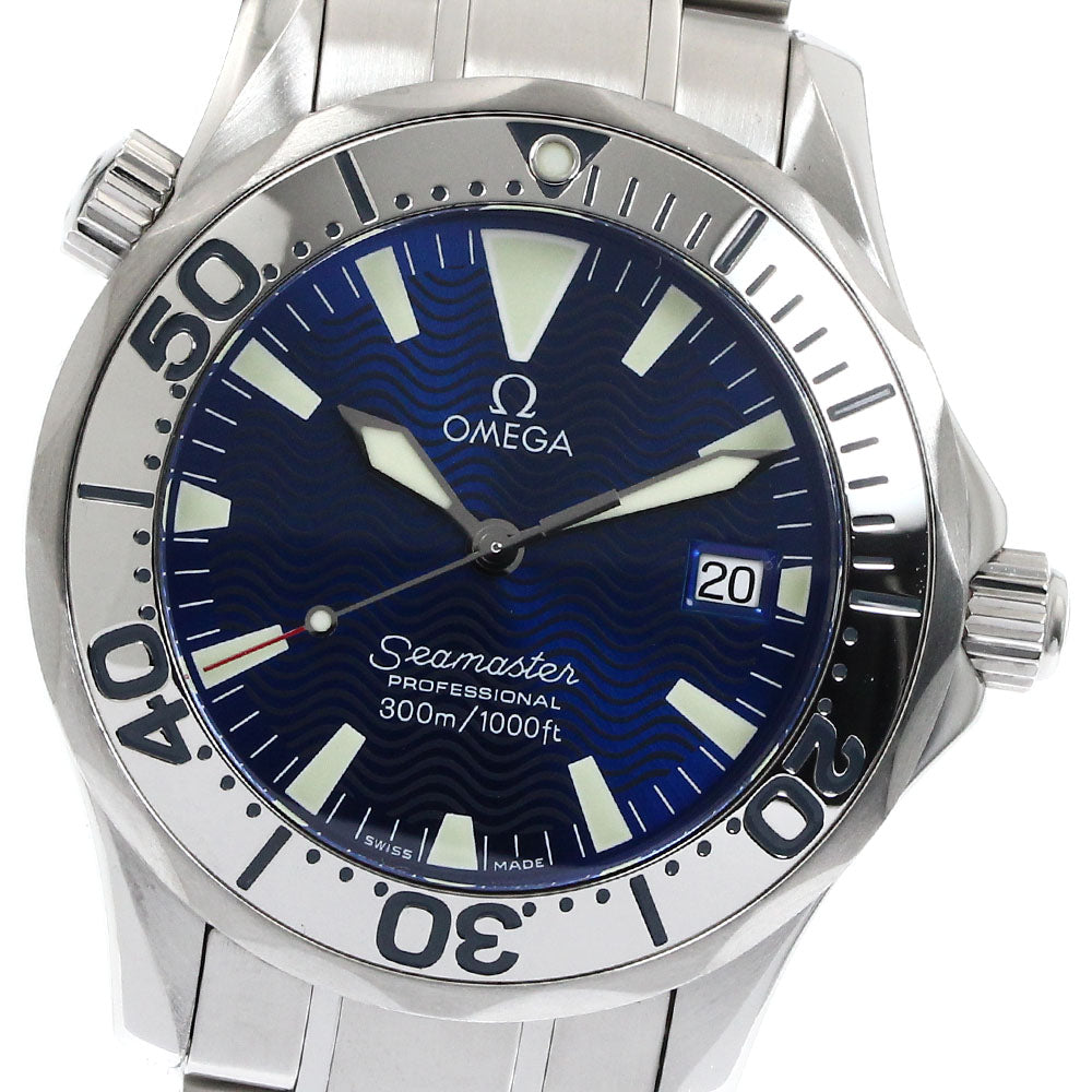 OMEGA Seamaster300 2263.80 Date Blue Dial Quartz Boy's Watch_871891