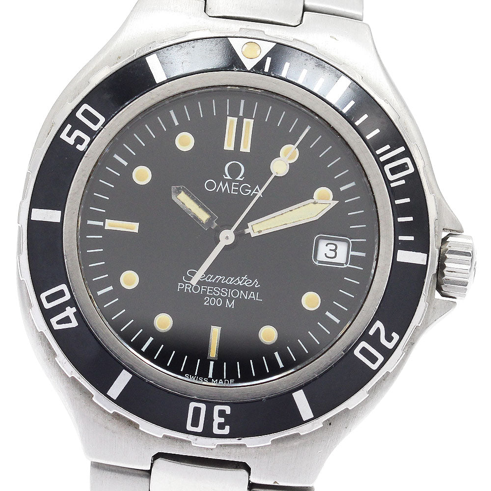 OMEGA Seamaster200m Date Black Dial Quartz Men's Watch_871897