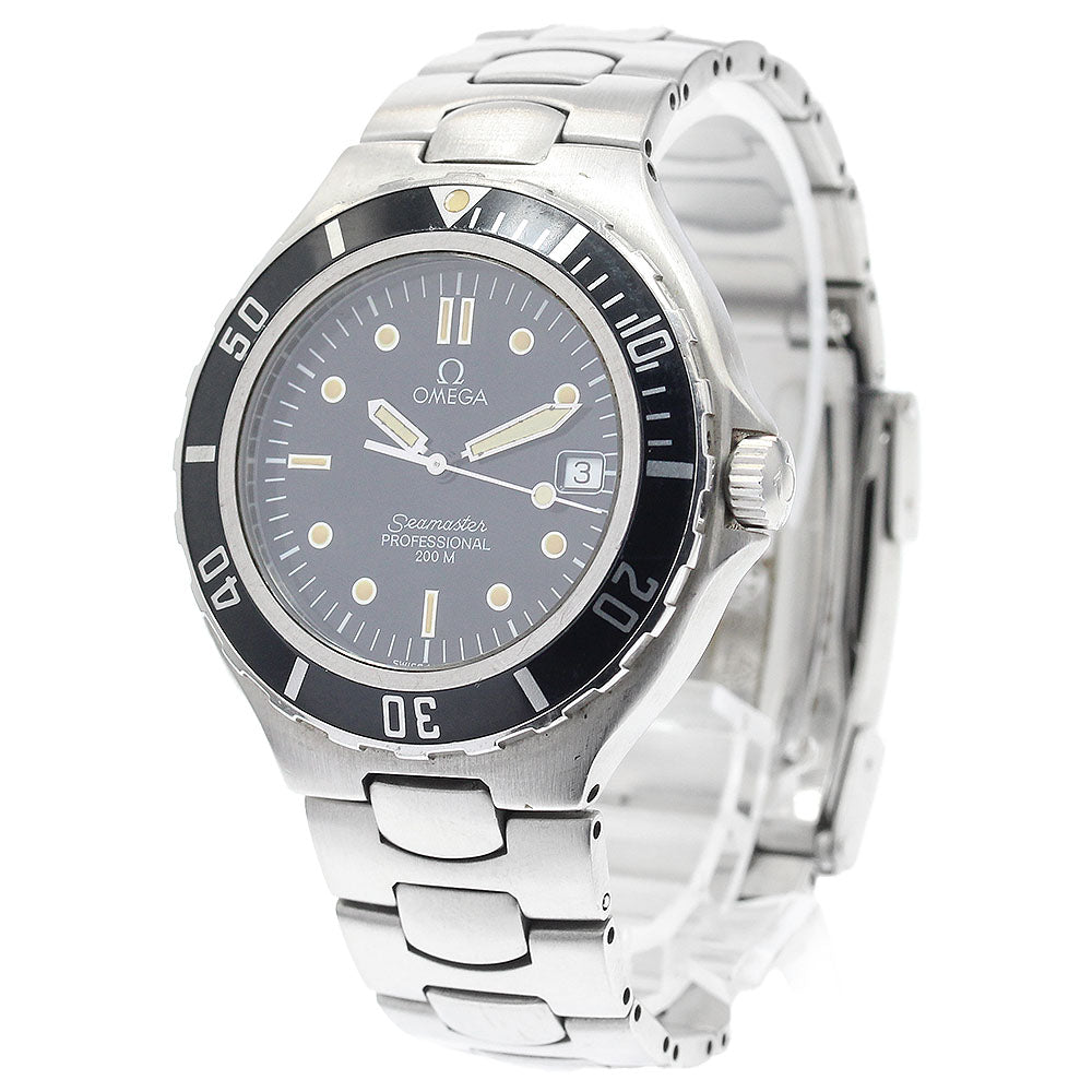 OMEGA Seamaster200m Date Black Dial Quartz Men's Watch_871897