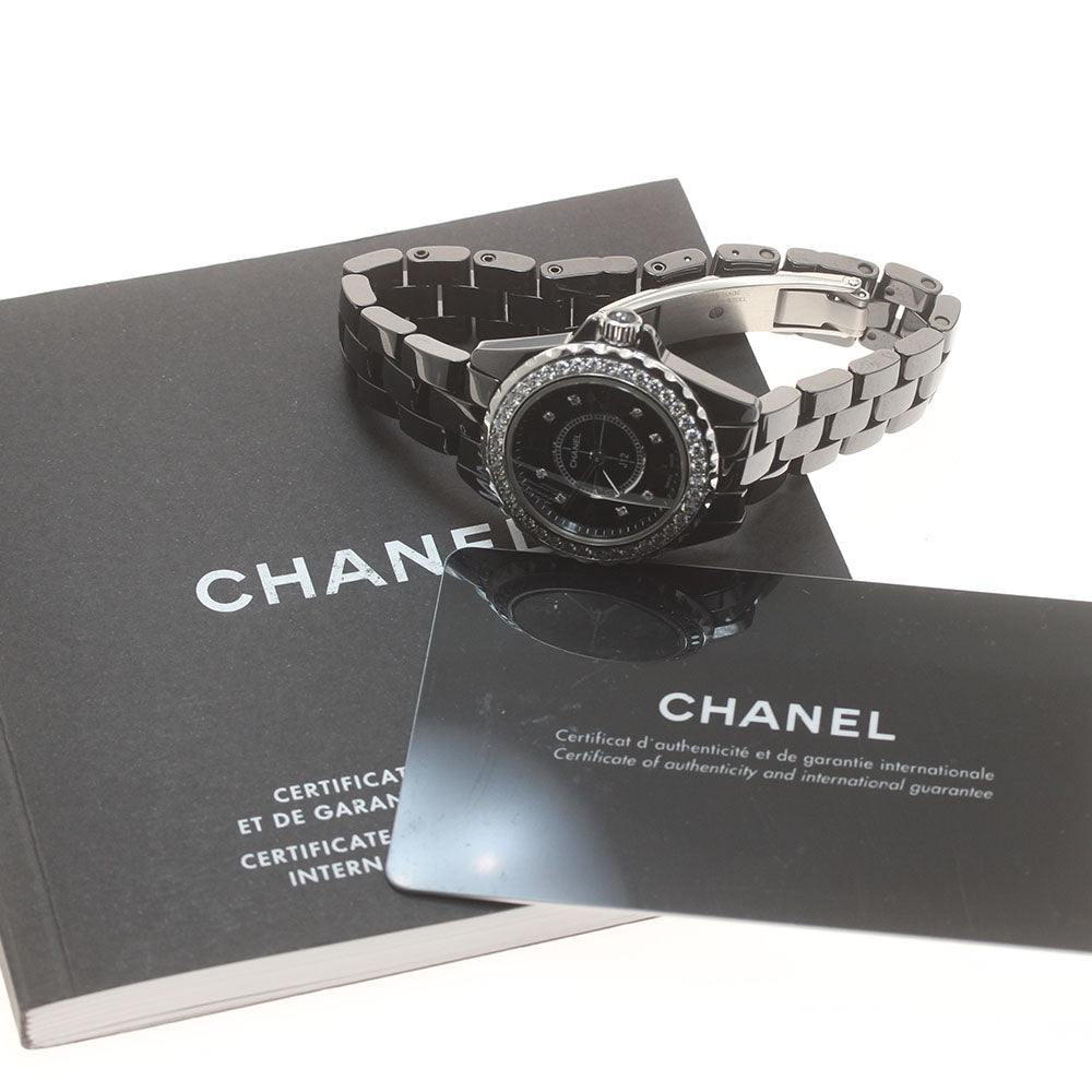 CHANEL J12 H2571 Diamond bezel 8P black Dial Quartz Ladies Watch_871904