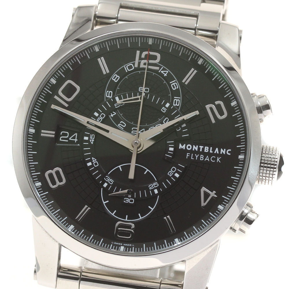 MONTBLANC Timewalker twin fly 104286-N Chronograph black Dial Automatic Men's Watch_871916