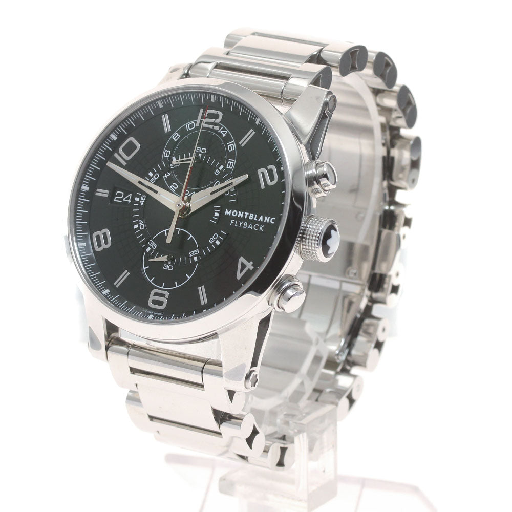 MONTBLANC Timewalker twin fly 104286-N Chronograph black Dial Automatic Men's Watch_871916