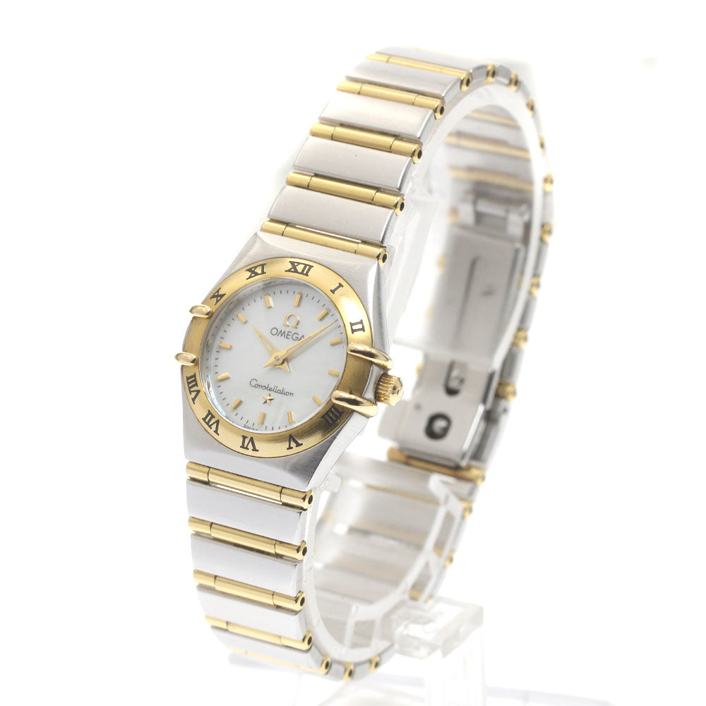 OMEGA Constellation Mini 1262.70 YG bezel full bar White shell Dial Quartz Ladies Watch_871923