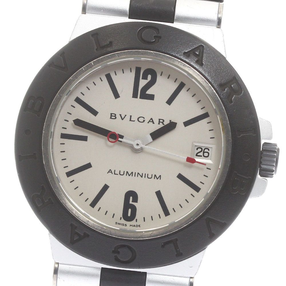 BVLGARI aluminum AL38TA Date Silver Dial Automatic Men's Watch_871930