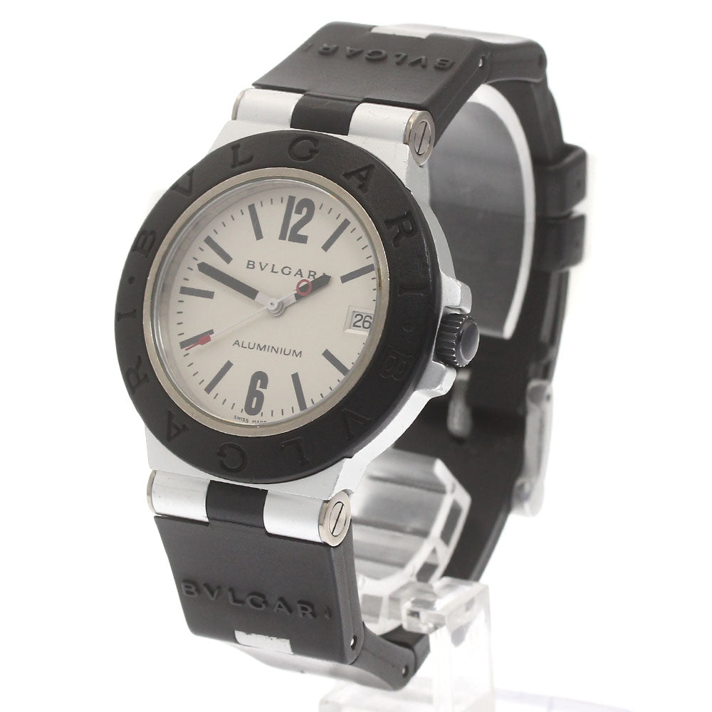 BVLGARI aluminum AL38TA Date Silver Dial Automatic Men's Watch_871930