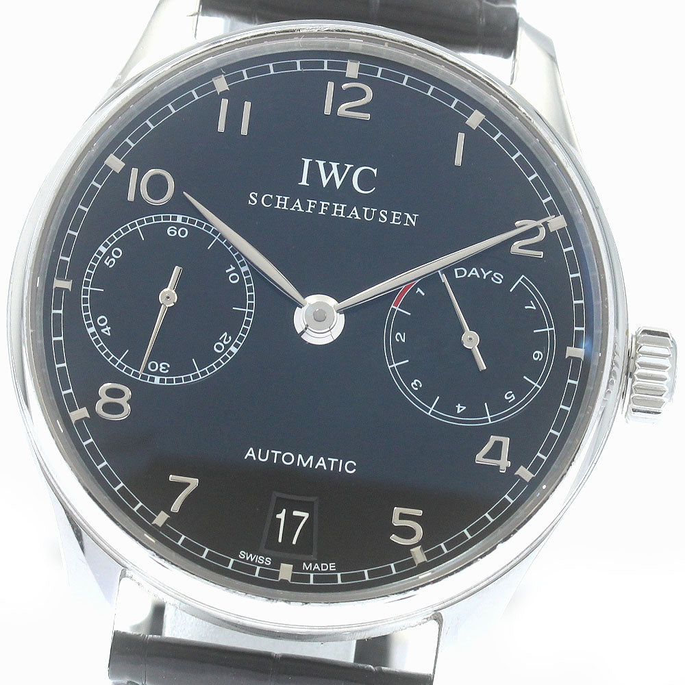 IWC SCHAFFHAUSEN Portugieser 7 Days IW500109 black Dial Automatic Men's Watch_871932