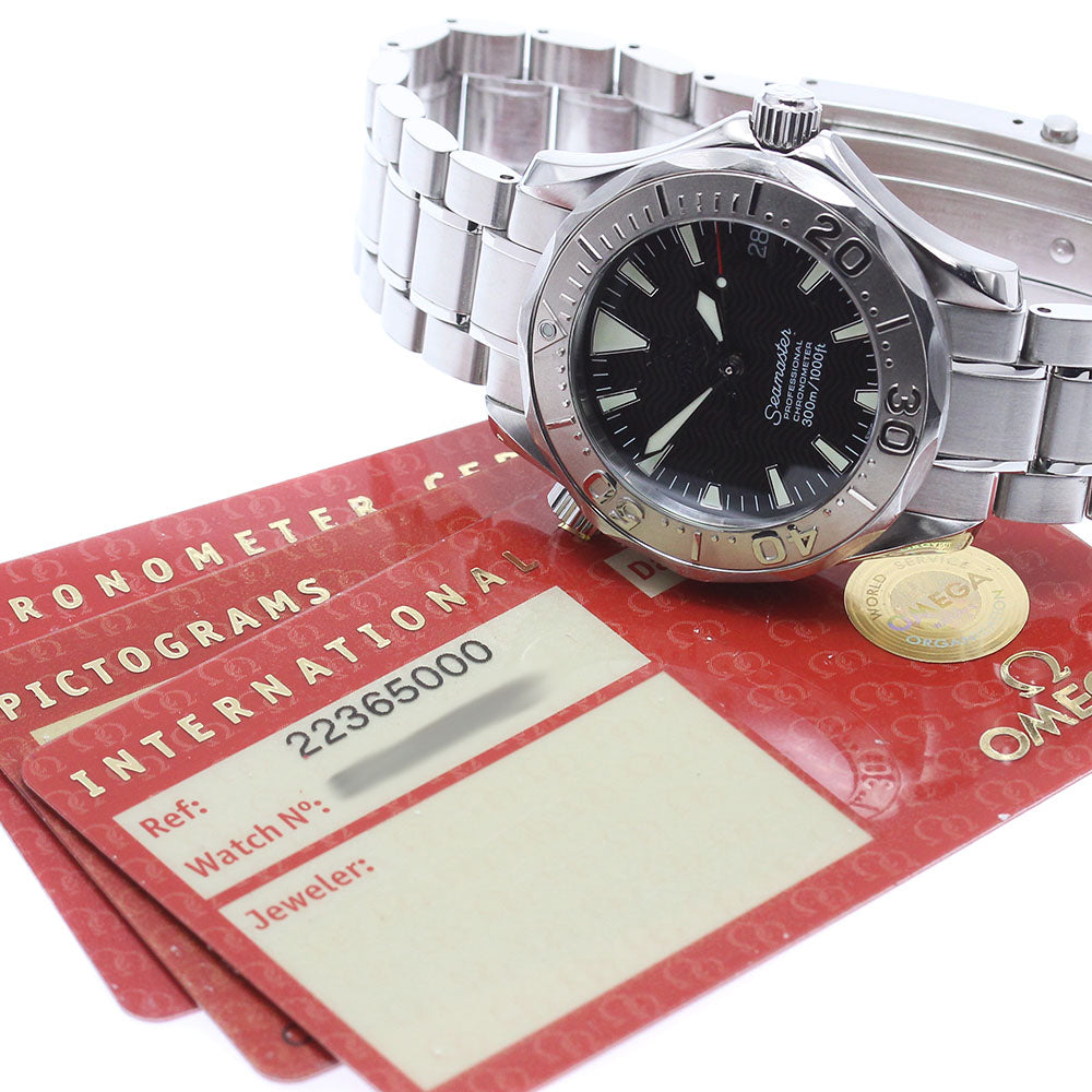 OMEGA Seamaster300 2236.50 WG bezel black Dial Automatic Boy's Watch_871938