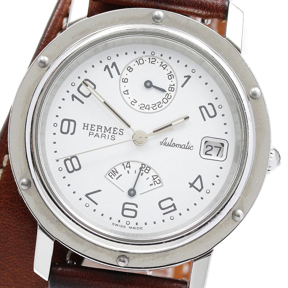 HERMES Clipper CL5.710 Double Tour white Dial Automatic Men's Watch_871942