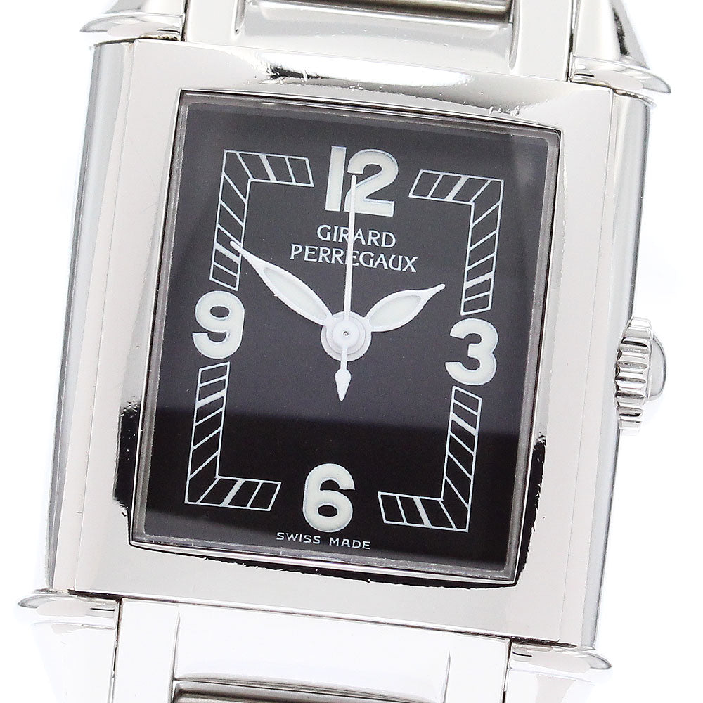 GIRARD PERREGAUX vintage 2590 black Dial Hand Winding Ladies Watch_871956