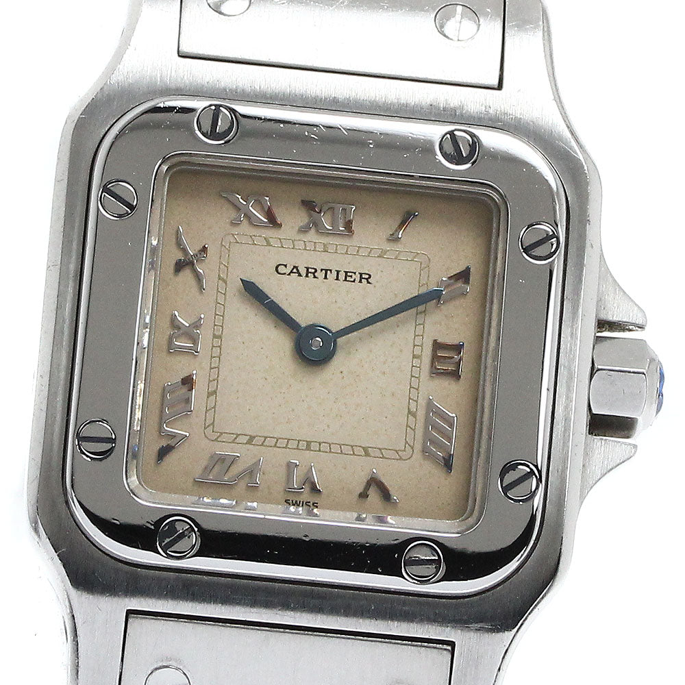 CARTIER Santos Galbee SM W20024D6 beige Dial Quartz Ladies Watch_871960