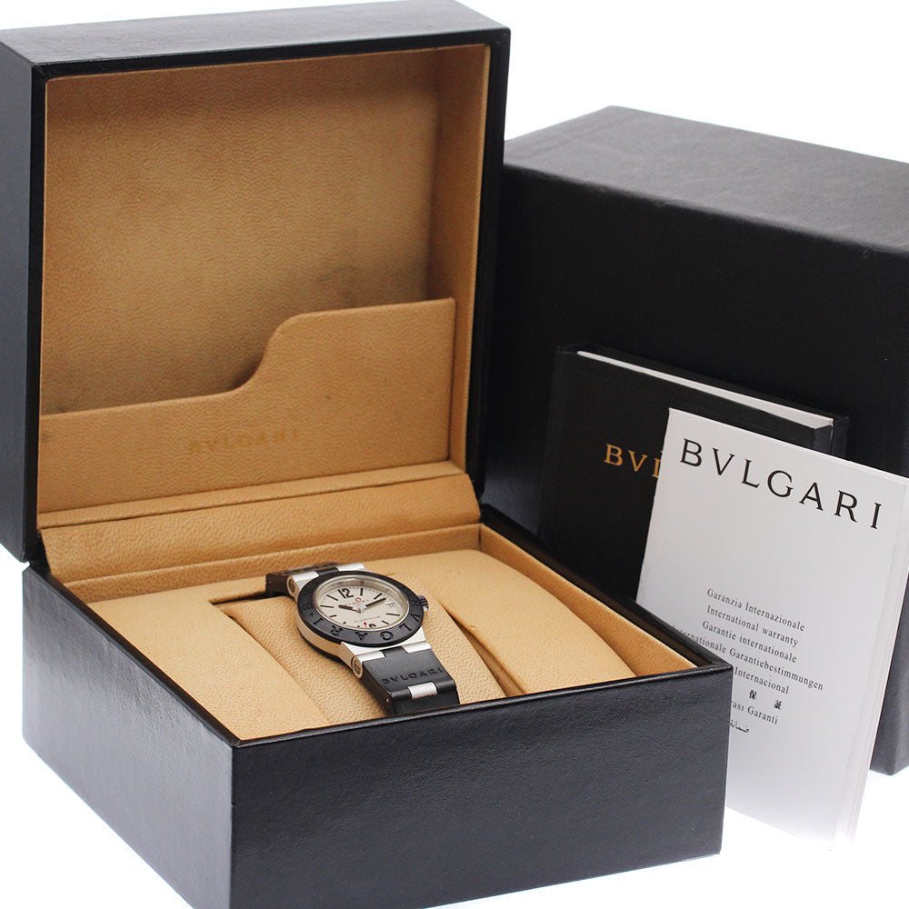 BVLGARI aluminum AL32A Date Silver Dial Quartz Boy's Watch_871971