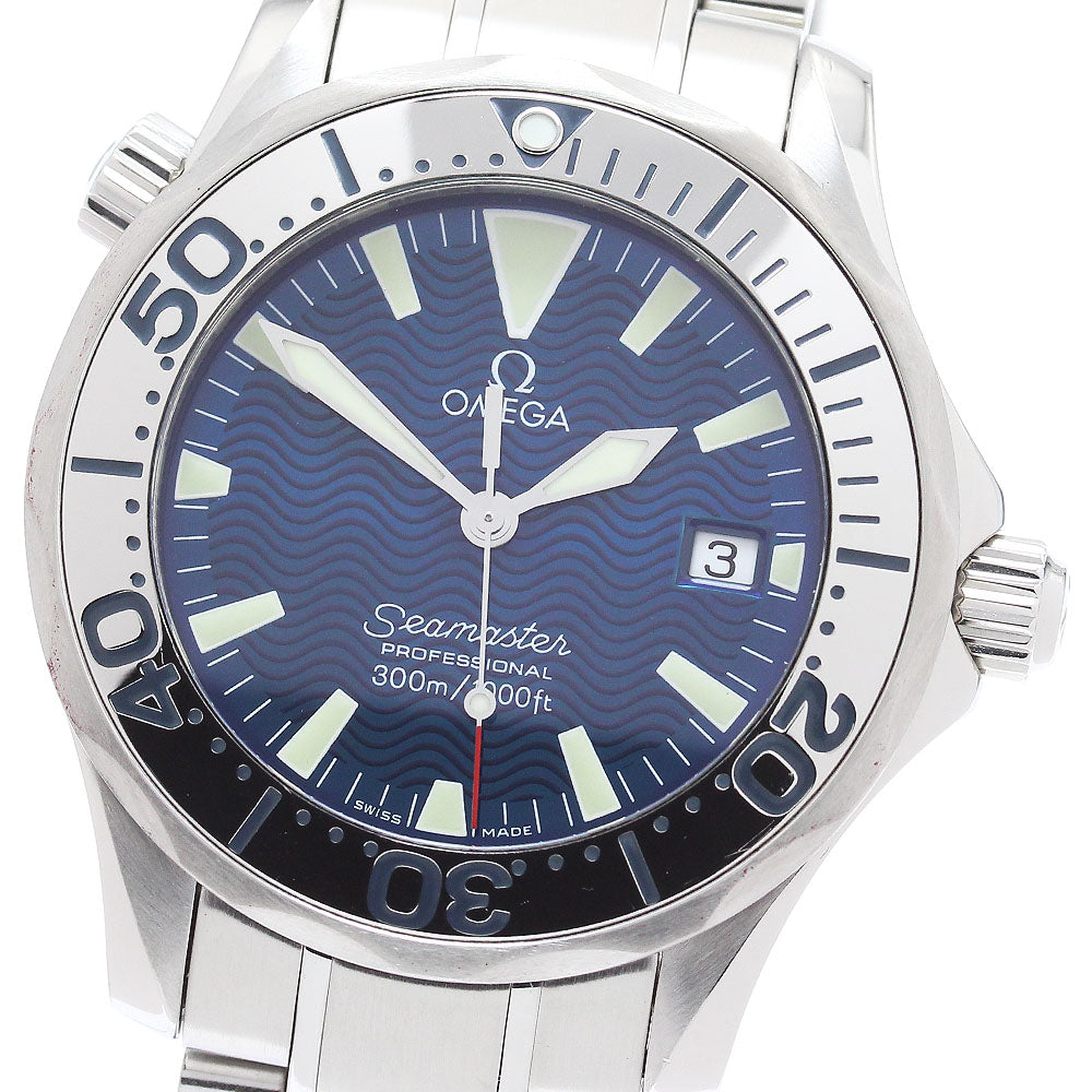 OMEGA Seamaster300 2263.80 Date blue Dial Quartz Boy's Watch_871972