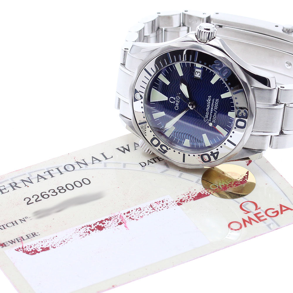 OMEGA Seamaster300 2263.80 Date blue Dial Quartz Boy's Watch_871972