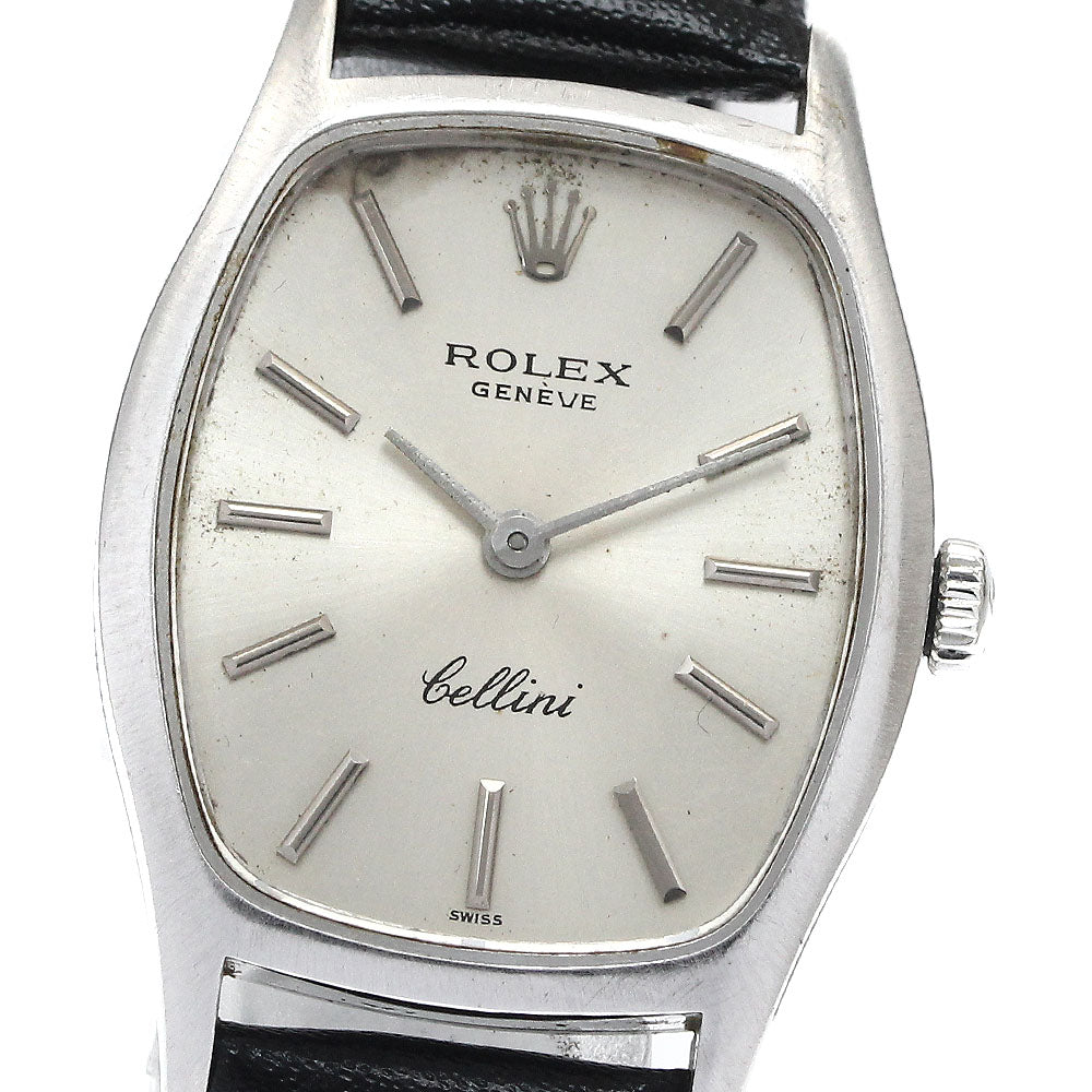 ROLEX Cellini 3803 K18WG cal.1600 Silver Dial Hand Winding Men's Watch_871981