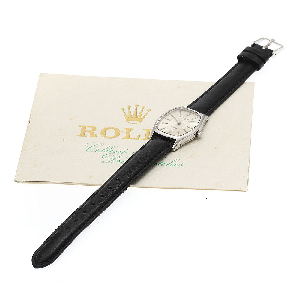 ROLEX Cellini 3803 K18WG cal.1600 Silver Dial Hand Winding Men's Watch_871981
