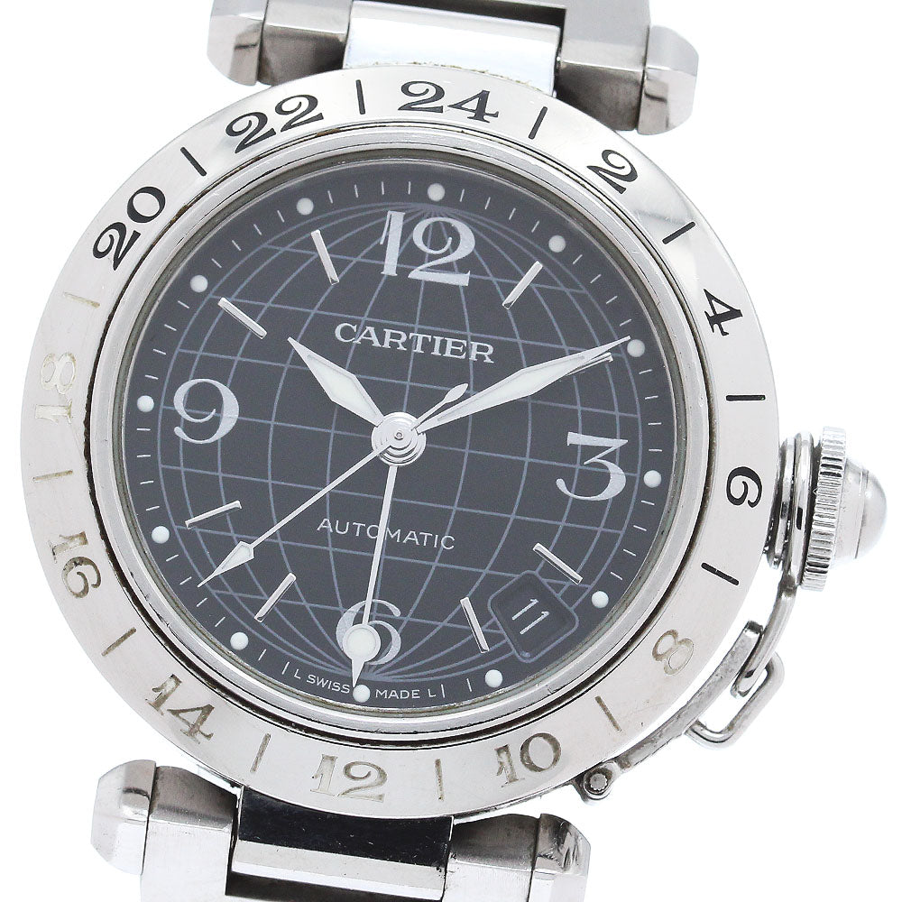 CARTIER Pasha C Meridian W31079M7 Date black Dial Automatic Boy's Watch_871982
