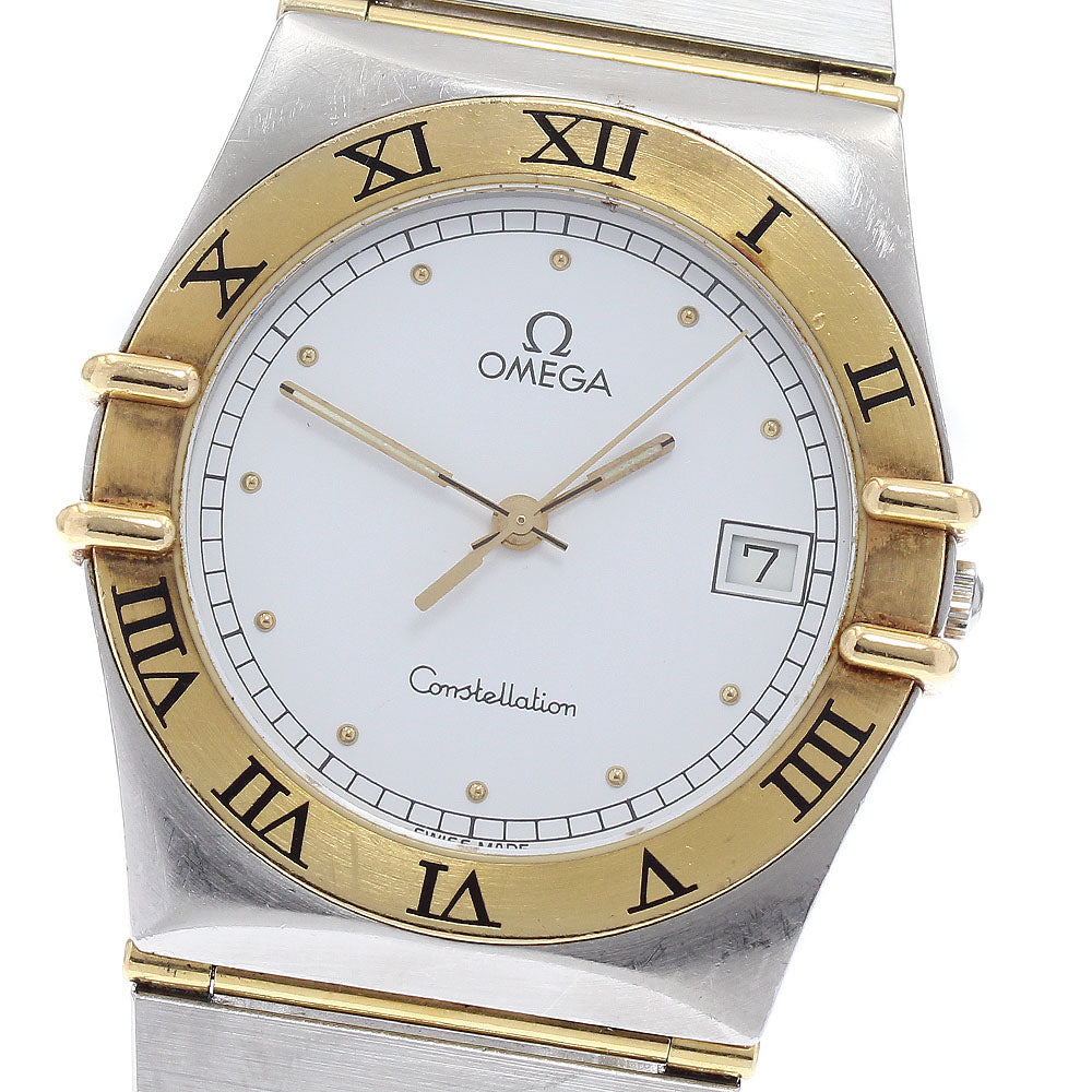 OMEGA Constellation YG2 tone Full bar White Dial Quartz Men's Watch_871990