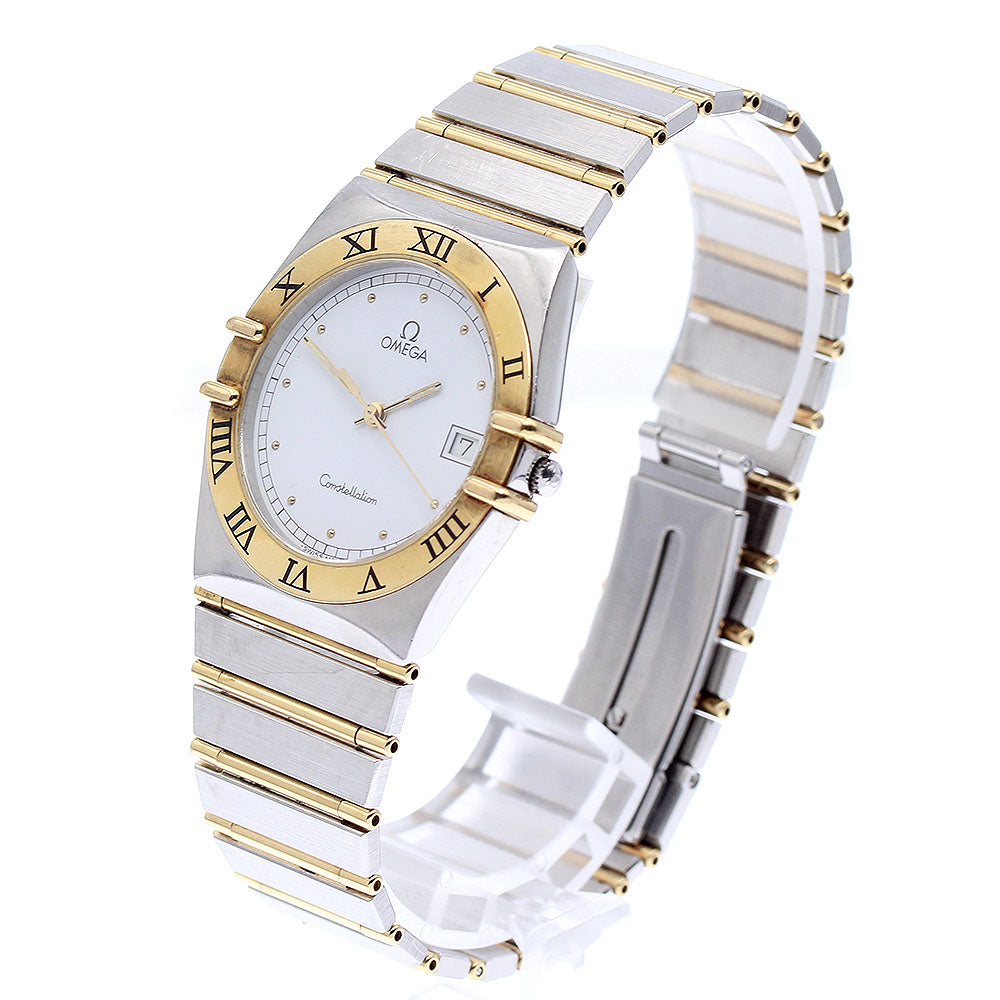 OMEGA Constellation YG2 tone Full bar White Dial Quartz Men's Watch_871990