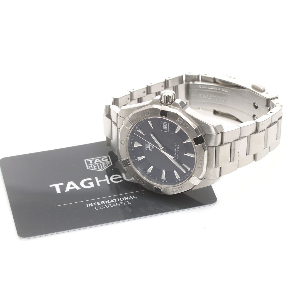 TAG HEUER Aqua racer WAY1110 Date black Dial Quartz Men's Watch_871997