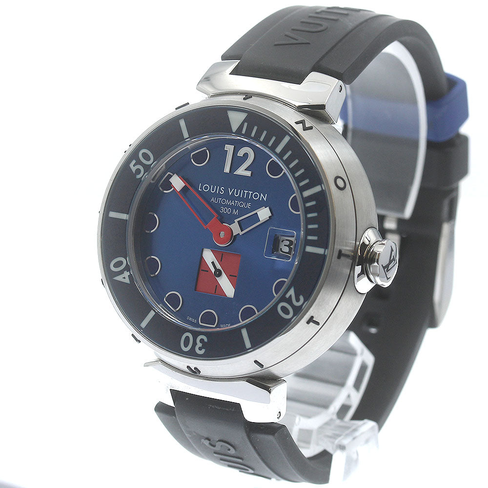 LOUIS VUITTON Tambour Diving Q103F Date blue Dial Automatic Men's Watch_872016