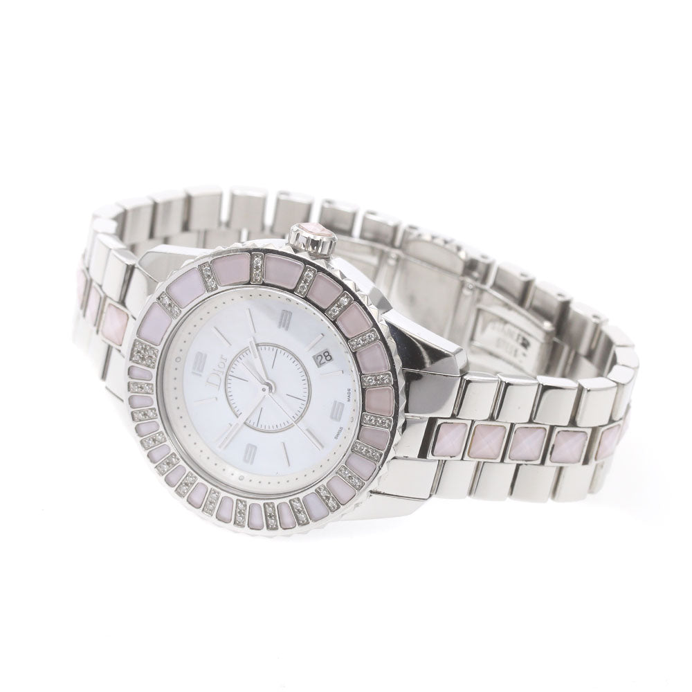Dior Crystal CD113110 Diamond Bezel White shell Dial Quartz Ladies Watch_872023